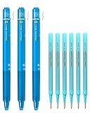 Pilot FriXion Ball Knock Retractable Erasable Gel Ink Pens, Extra Fine Point 0.5mm, Light Blue Ink,...