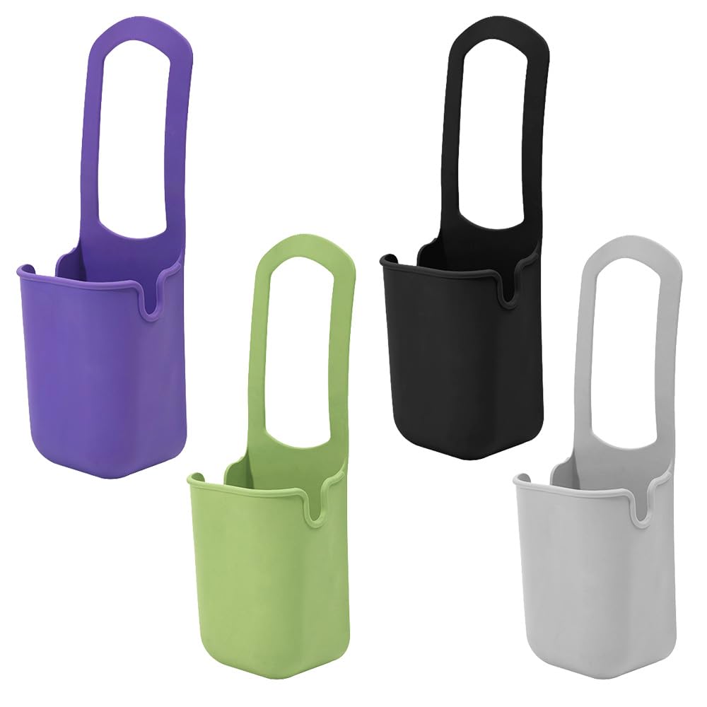 4 pezzi Portabevande universale in silicone, portabevande universale, portabottiglie per bicicletta, per deambulatori, biciclette, sedie a rotelle, mountain bike, scooter, golf cart