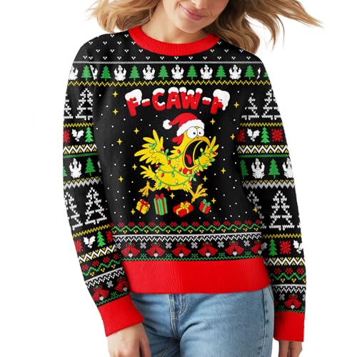 Image of 99TIMORO Funny Ugly Christmas Sweater for Men and Women, Holiday Pullover 2025, Novelty Crewneck Sweatshirt, Festive Gift