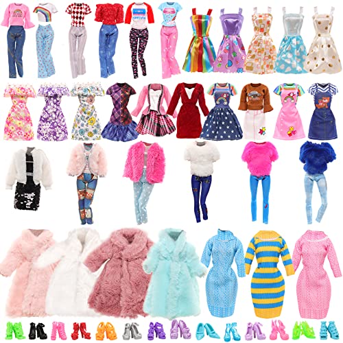 Miunana 15 fatos de roupa fatos de treino 10 peças sapatos para 11,5 polegadas 28 - 30 cm boneca