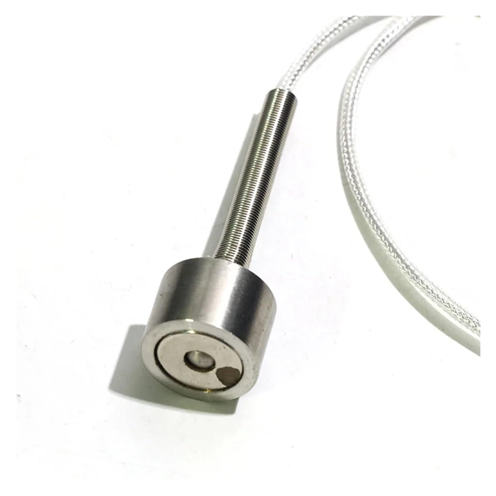 Sensor de temperatura de adsorción magnética fuerte PT100, con cable blindado plateado de tres núcleos, 0~350 ℃, 1M-5M, 1 ud.(Cable Length 5m)