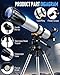 Sararoom Telescope for Adults High Powered, 90mm Aperture 900MM Refractor Telescope for Kids & Beginners, Portable Travel Telescope with Stainless Tripod, Phone Adapter, Wireless Remote