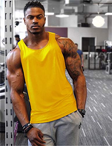 COOFANDY Men's 3 Pack Workout Tank Top Muscle Gym Sleeveless Shirts Bodybuilding Fitness T Shirts - Thumbnail 4