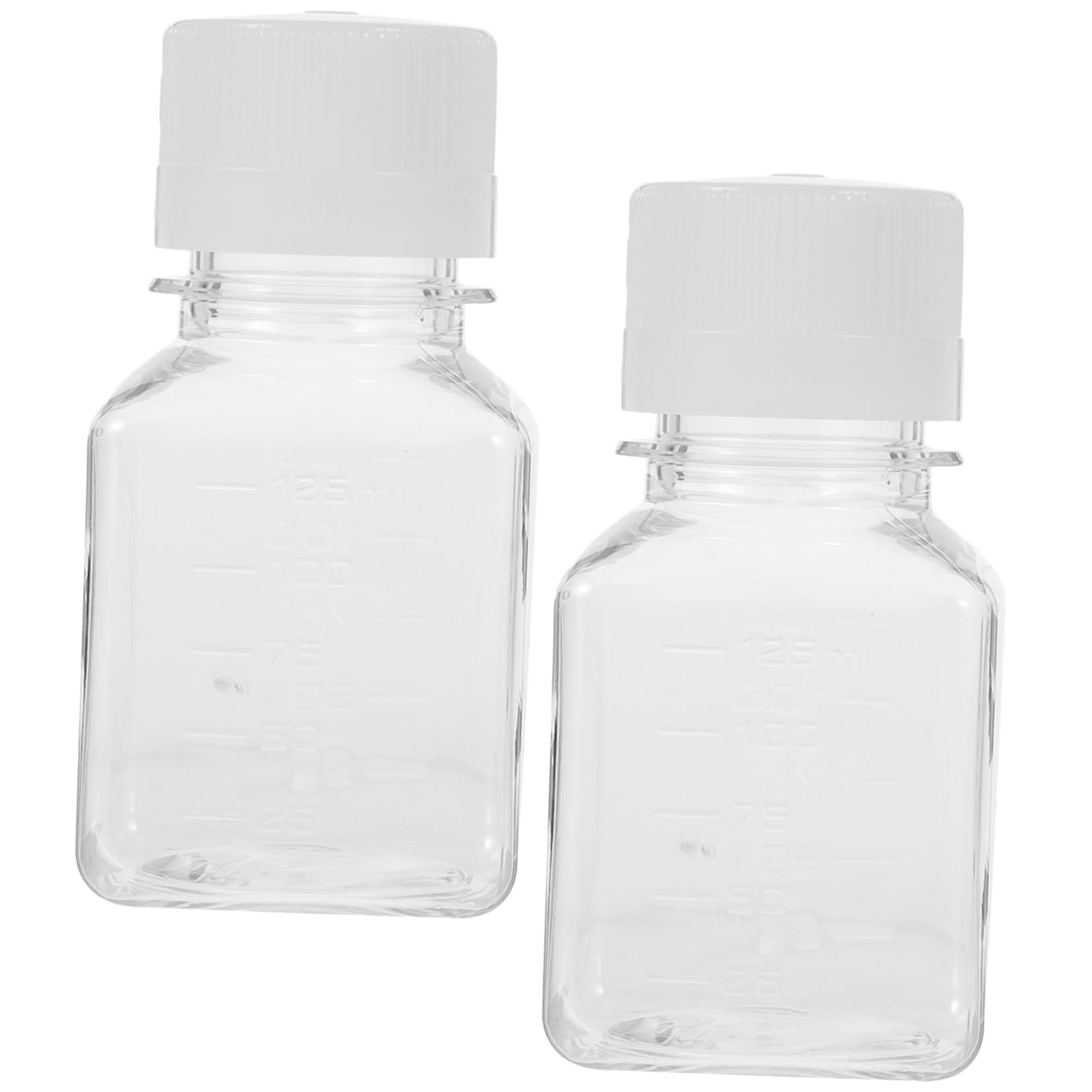 VILLFUL 2pcs Serum Bottle Sample Containers Lab Sample Bottles Reagent Vial Bottles Refillable Flip- Bottles Liquid Sealing Bottle Reagent Bottle Pill Container Transparent Plastic