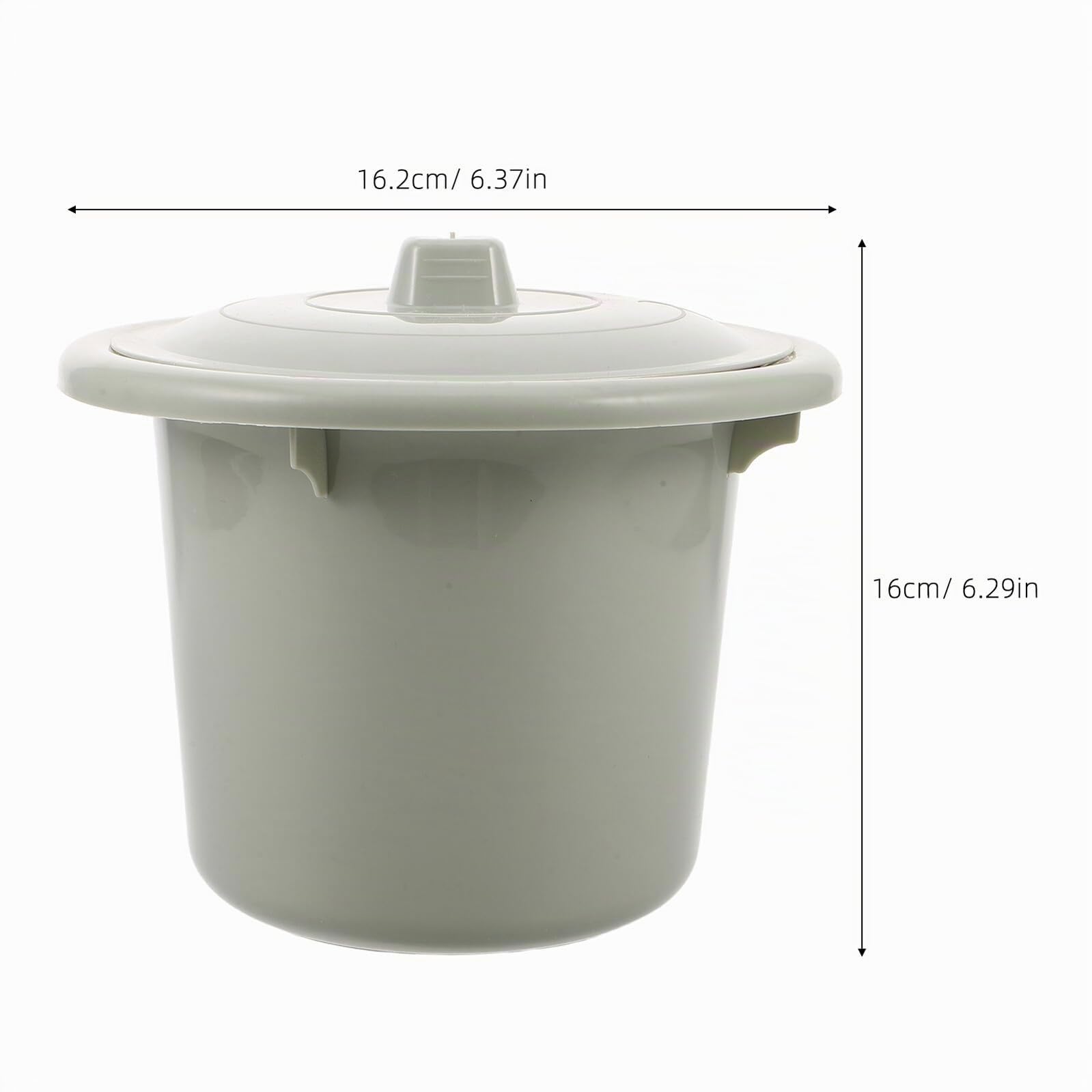 Bassin de Lit pour Soins à Domicile en Plastique Léger Vert Clair, Urinoir Portable avec Grosse Capacité et Couvercle, Adapté aux Personnes à Mobilité Réduite la Maison