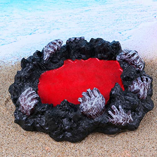 Hellfire Dood Ornament Decoraties Aquarium Fish Tank Decor Schedel Halloween Spookachtig Reptiel Schildpad Hagedis Tanks Terrarium Duivel Sculptuur Collectie Beeldje Standbeeld Huisdier - Afbeelding 5