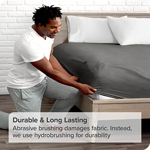 Bare Home Fitted Bottom Sheet Small Single Size, Premium 1800 Ultra-Soft Microfibre Sheet, Wrinkle Free, Deep Pocket - Image 3
