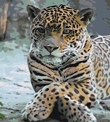 Peinture au diamant 5D kit léopard idée cadeau d'anniversaire fait main