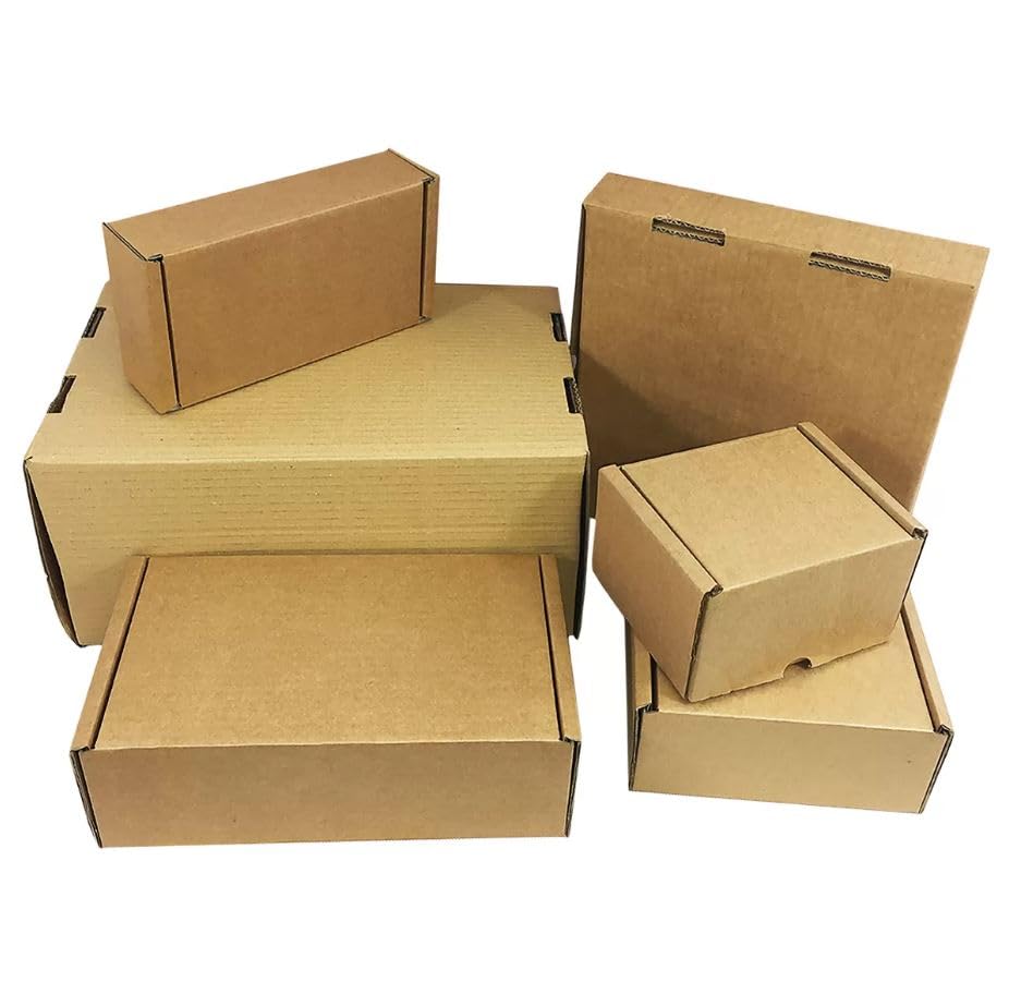 Packaging Now Postal Boxes, 310 x 220 x 150mm, Pack of 100, Brown Corrugated Cardboard Shipping Boxes