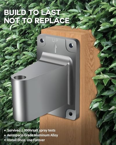 GLAHODEN Retractable Garden Hose Reel1/2 in x 155 ft Metal Bracket, 2025 Upgraded Dual Ratchet Lock UV & Freeze Protection Brass Seal Slow Retraction Anti-Tangle Hose 180°Swivel - Image 3