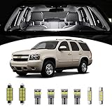 AWALITED 14pcs Chevy Tahoe/Suburban Interior LED Lights Kit, 6500K, Direct Replacement for 2007-2014 Models