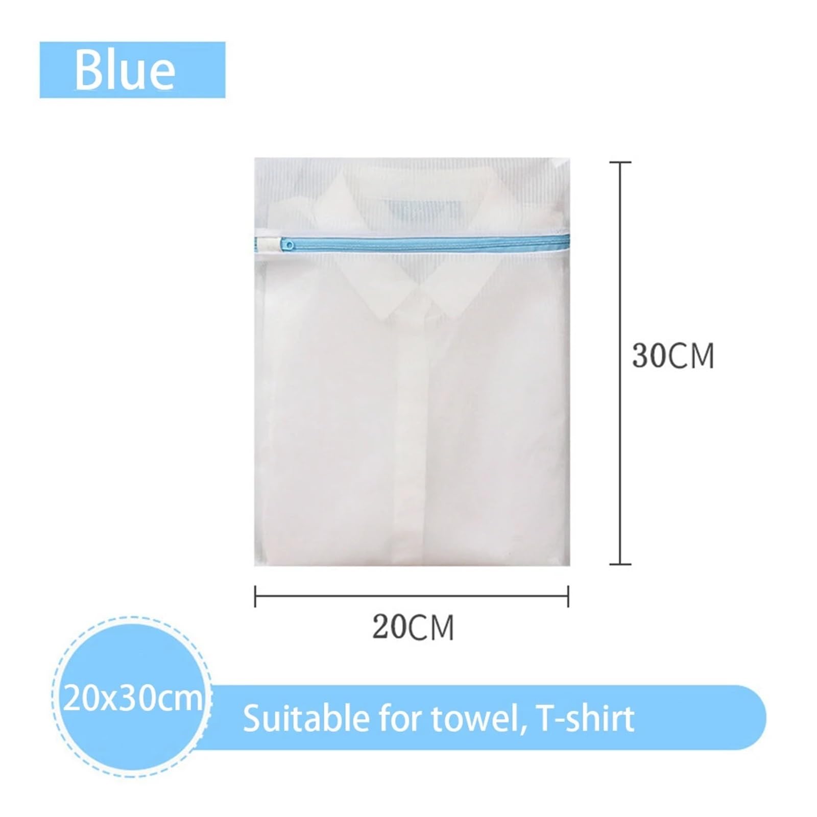 7 Uds Bolsas de lavandería Bolsas Protectoras de Ropa for Lavadora Viaje Ropa Sucia organizar Cesta de lavandería Bolsa de Lavado con Cremallera Azul(20x30cm,7-Size Each 1-Piece)