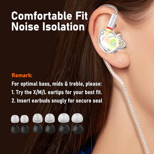 Image of Audiovance Vibes 202M HiFi Wired Earbuds in-Ear Monitor Headphones with Mic