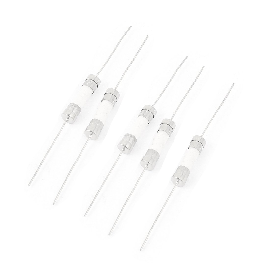 Sourcingmap 250V 5A 5mm x 20mm Time-delay Slow Blow Axial Lead Ceramic Fuse 5pcs