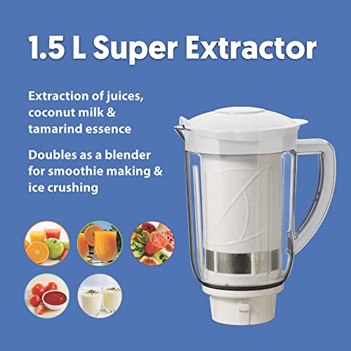 Preethi Blue Leaf Platinum Select Juicer Mixer Grinder for Kitchen|750 Watt Mixie, 3 Jars| 2 Yr Product Gurantee & Lifelong Free ServiceBlue (MG 226) - Image 4