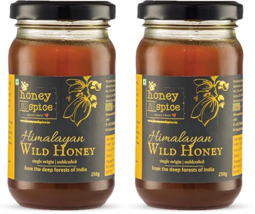 Image of Honey and Spice Pure Raw Wild Honey (250g) | Single Origin Himalayan honey From the forests of Jim Corbett National Park With No Added Preservatives | 100% Raw and Pure | Unblended and Unpasteurized | Natural and Original | Unprocessed | No Added Sugar