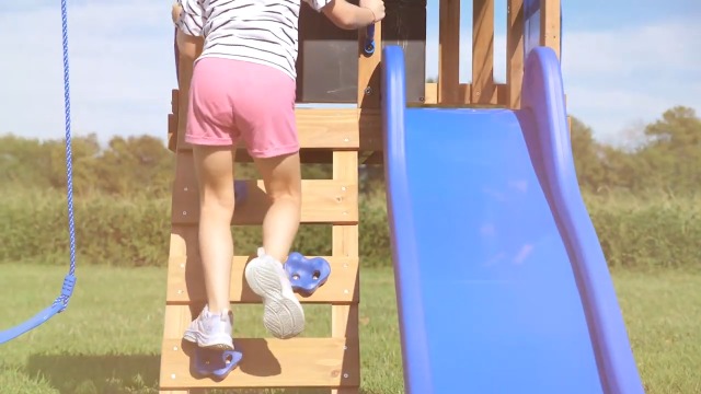 Tour de jeux Backyard DISCOVERY Atlantic bois avec bac à sable, double balançoire, mur d'escalade, toboggan vert Tour de jeux Backyard DISCOVERY Atlantic bois avec bac à sable, double balançoire, mur d'escalade, toboggan vert