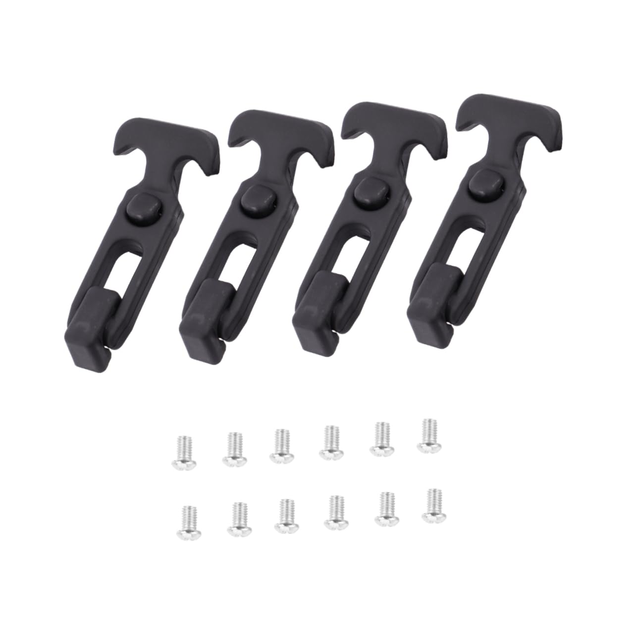 Set 2 Fibbie Per Cofano Con Assorbimento Urti - Impugnatura A T, Nere, Per Cassette Attrezzi - Foto 7