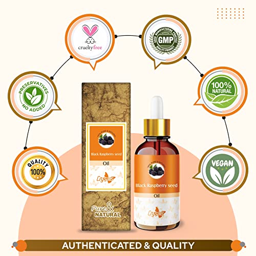 Image of Crysalis Black Raspberry Seed (Rubus Occidentalis) Oil|100% Pure & Natural Undiluted Essential Oil Organic Standard For Skin & Hair Care|Therapeutic Grade Oil, Improves Skin Elasticity-50ml