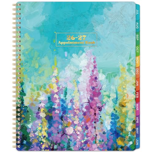 Appointment Book 2026-2027 - Weekly Appointment Book, Jul 2026 - Jun 2027, Hourly Daily Planner 26-27, 9" x 11", Planners 2026-2027 with 30-Minute Interval, Colorful Tabs, Back Pocket, Notes Pages