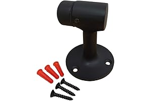 Sturdy Black Floor Mount Doorstop (3 Inches)