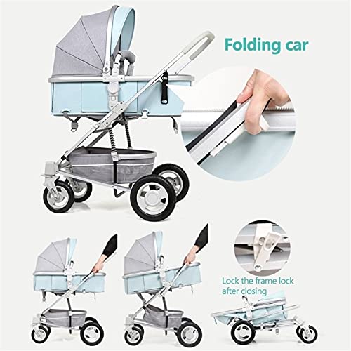 Kinderwagen 3 in 1 van de baby buggy for pasgeboren Kinderwagen wandelwagen Omkeerbaar All Terrain, 360 Rotation Functie… - Afbeelding 3