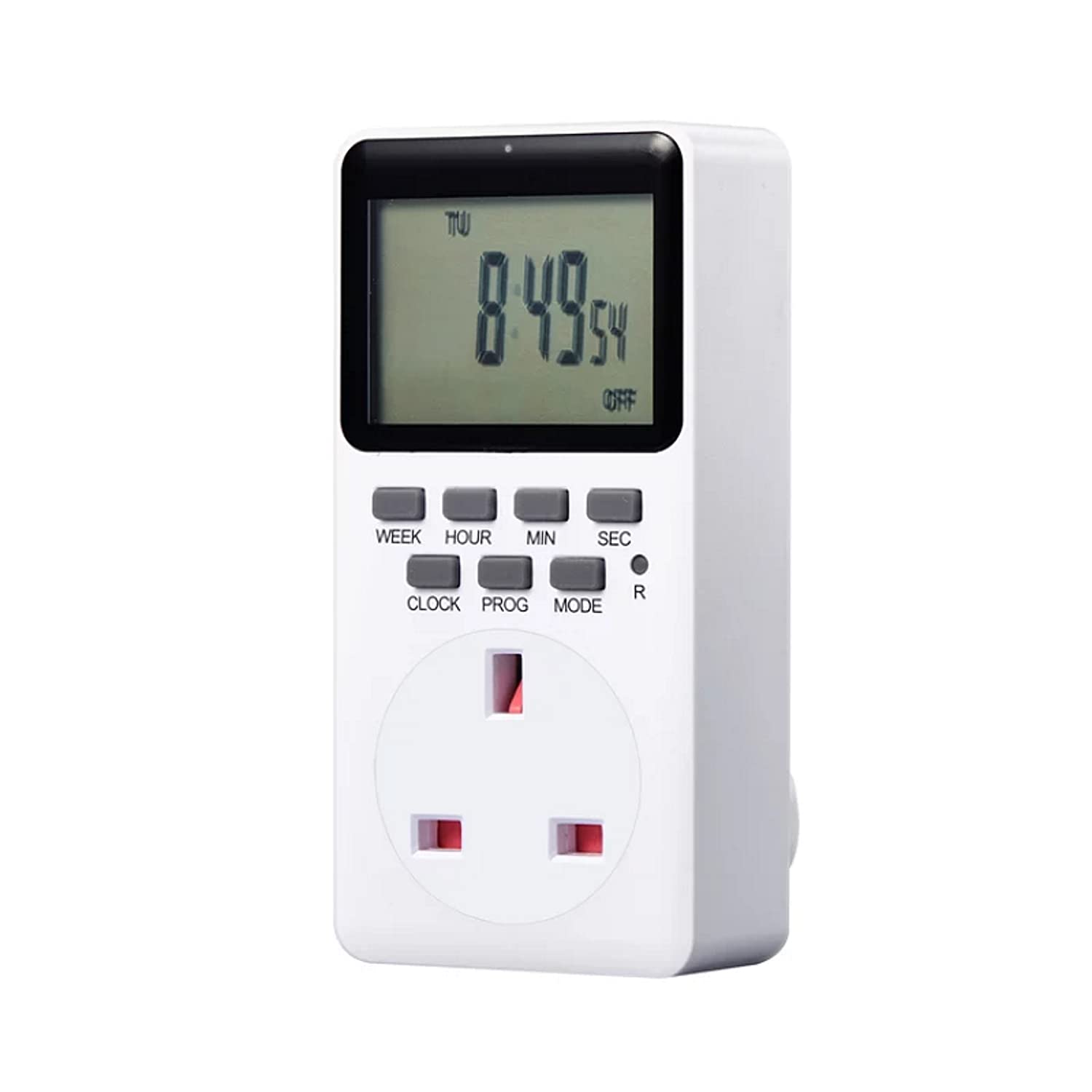 Royal Apex Digital Timer Switch Socket Plug-in Programmable 24 Hours & 7 Days Energy Saving 230VAC 13A Timer Switch Energy Saving Intelligent Electronic Timing Socket