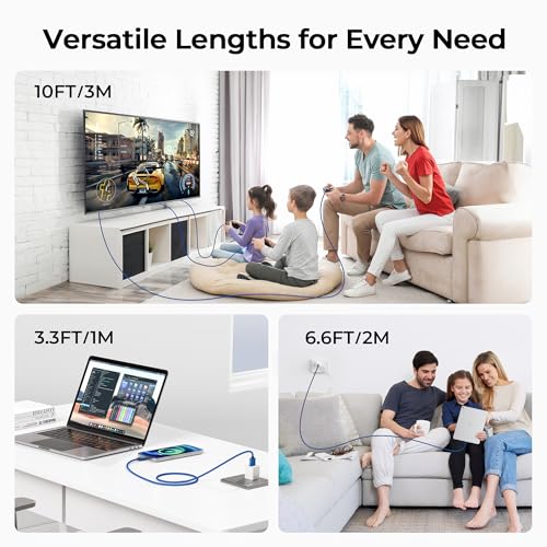 Basesailor USB Type C Charger Cable 3Pack 6.6FT for iPhone 16 15 Pro Max 2024, Samsung Galaxy A10E A03s A14 A13 A12 A20 A21 A22 A33 A34 A42 A54 A53 A52 A51 S24 S23 S22 S21 Plus
Basesailor USB Type C Charger Cable 3Pack 10FT for iPhone 16 15 Pro Max 2