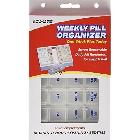 Acu-Life One Week Plus Today Pillbox, White (128W) Cover