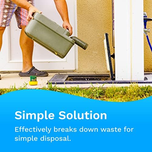 Leisure Time Super Concentrated Blue Toilet Fluid 25 Doses - Septic Tank Safe Blue Toilet Fluid - Formaldehyde Free Eco Toilet Cleaner Fluid - Caravan Toilet Chemicals/Portable Toilet Chemicals