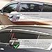 Vesul Tape on Window Wind Deflector Compatible with 2017-2022 Kia Sportage LX S EX SX Turbo Rain Guards Window Visors Security Shade Shield Cover Stainless Steel Trim