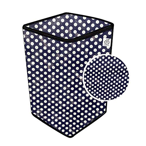 Vinyl Washing Machine Cover for Whirlpool 7.5 Kg Fatop Load, Stainwash Deep Clean, N, 10 Ymw, Inbuilt, Polka Dot Print (Multicolor)