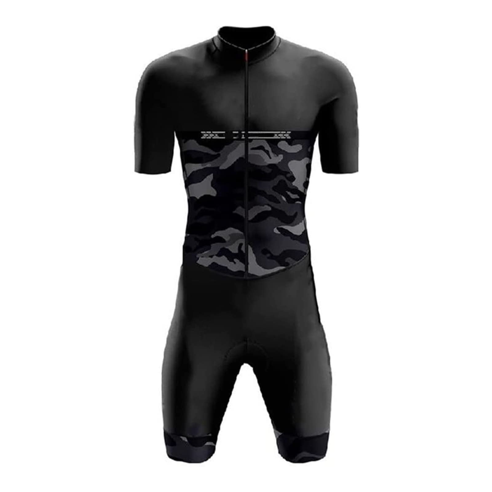 KAISUN Tuta da Triathlon a Maniche Corte da Uomo, MTB Body Trisuit Cycling Skinsuit with Gel Pad per Nuoto/Corsa/Ciclismo, Abbigliamento Ciclismo (Color : Typ-4, Size : 5XL)