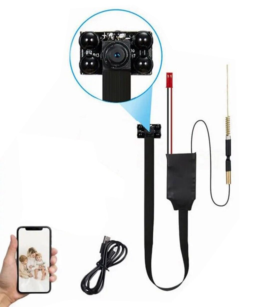 DISCORAMA® - MINI MICRO CAMERA AUDIO VIDEO FULL HD APP IP, MINI VIDEOCAMERA NASCOSTA CAM SPIA SPY CMOS WIFI, MICROCAMERA PER CORPO, AMBIENTE