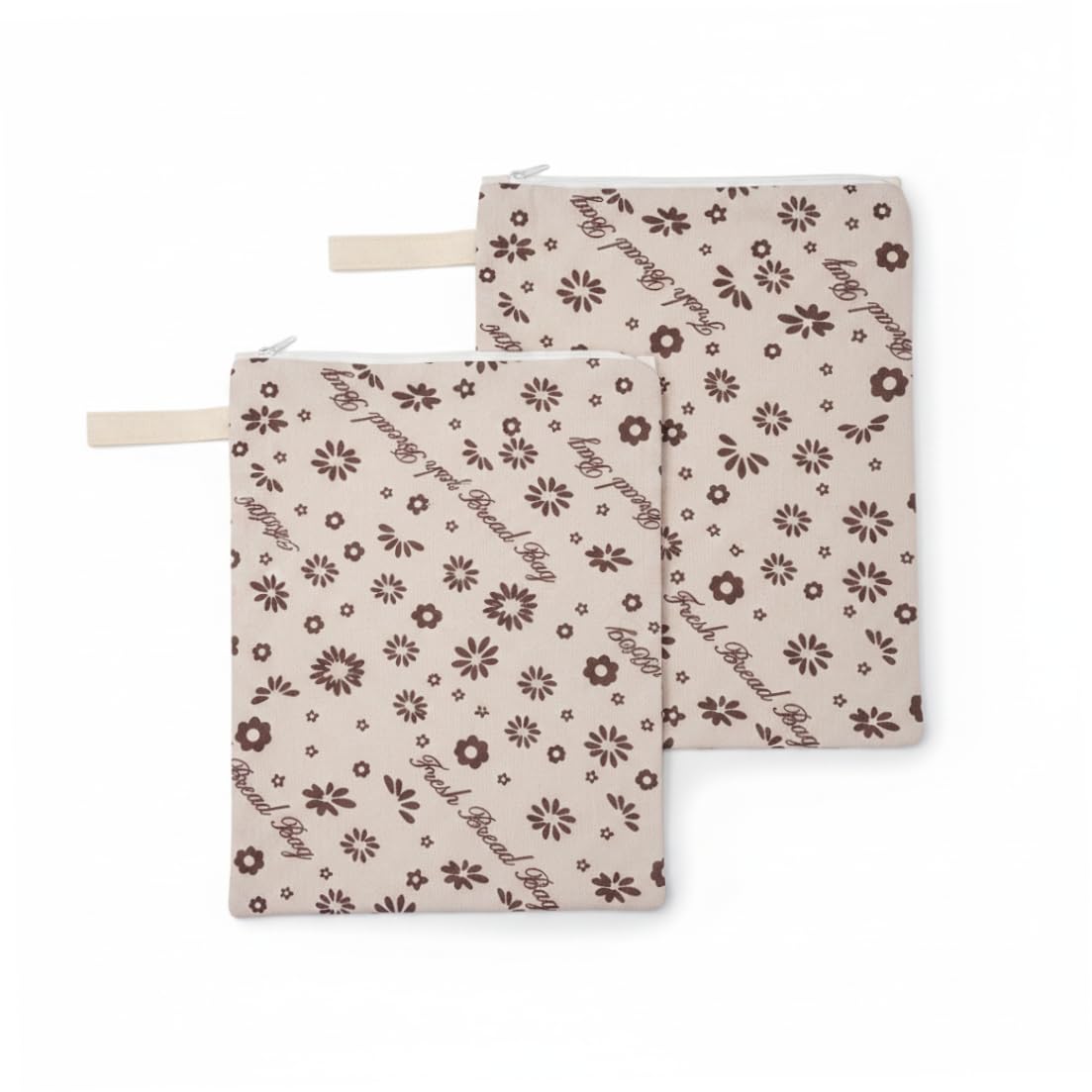 Ginwrek Beeswax Bread Bag, 2 Pack Beeswax Bread Bags With L-zip Buckle Closure, Double Coated Reusable Sourdough Bags For Homemade, High-density Canvas Storage