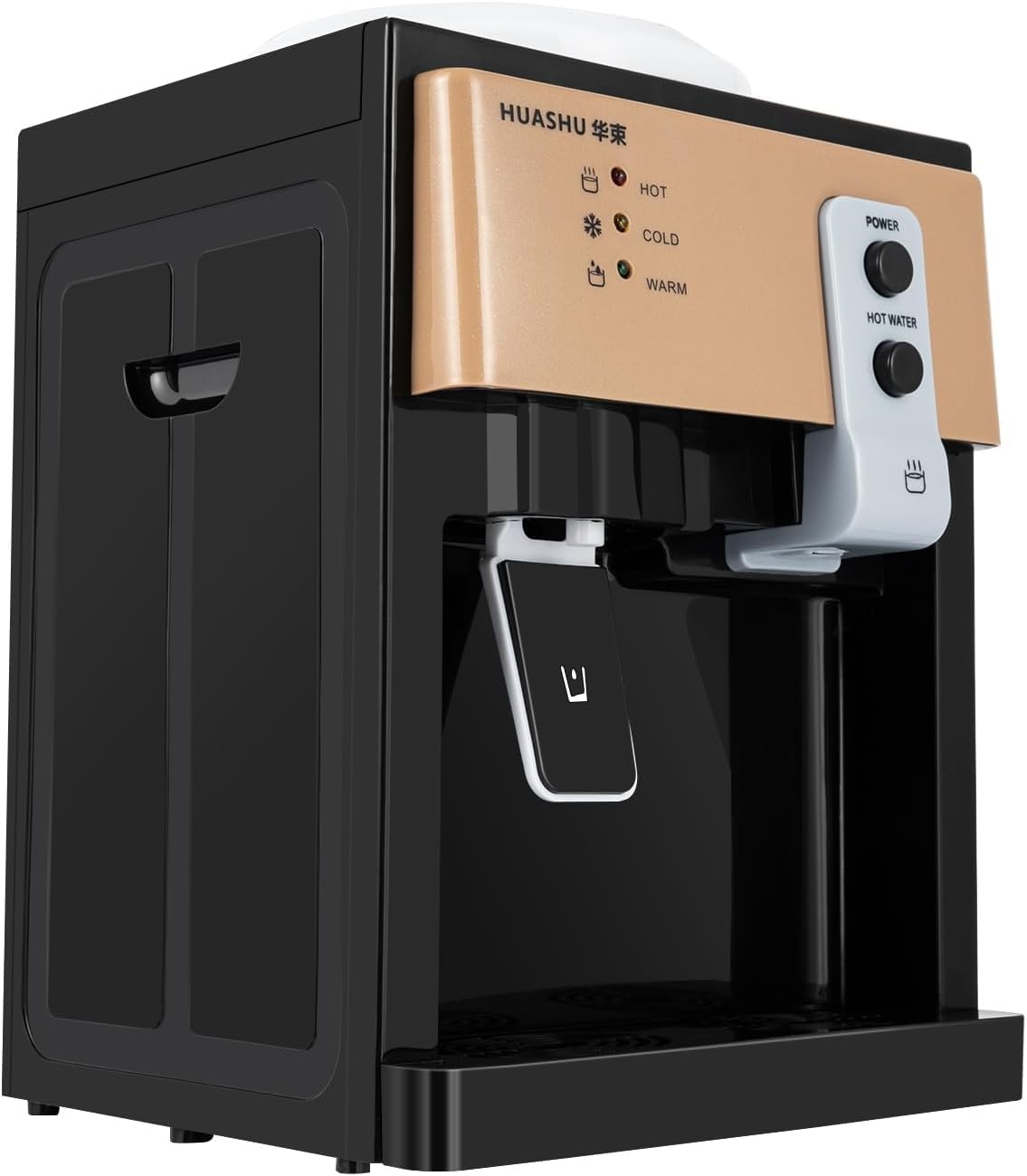 Dispensador De Agua De Sobremesa, Máquina De Agua Caliente, Fría Y Templada De Carga Superior para Botellas De 1,2 A 5 Galones, 550 W De Calefacción, 75 W De Refrigeración para El Hogar, La