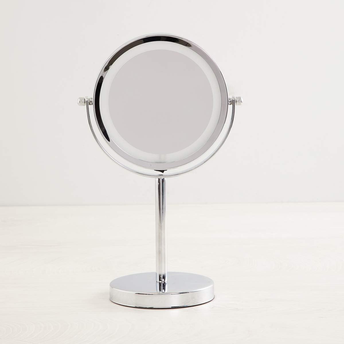 Table top makeup round mirror Stainless Steel Magnifying Table Top Round Mirror Shaving Mirror For Bathroom, beauty parlour, traveling Makeup Mirror With Stand Shaving Mirror Magnifying (1)-image-26