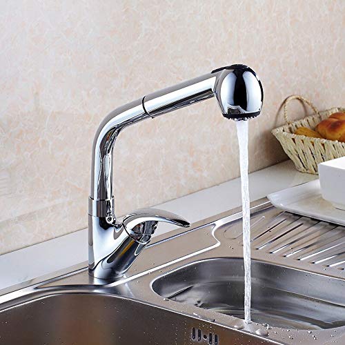 Waschtischarmaturen 360-Grad-Schwenkauszug Küchenarmatur Wassersparend Chrom Poliert Waschtischmischer Messing Wasserhahn Schiff Vanity Sink Toilette