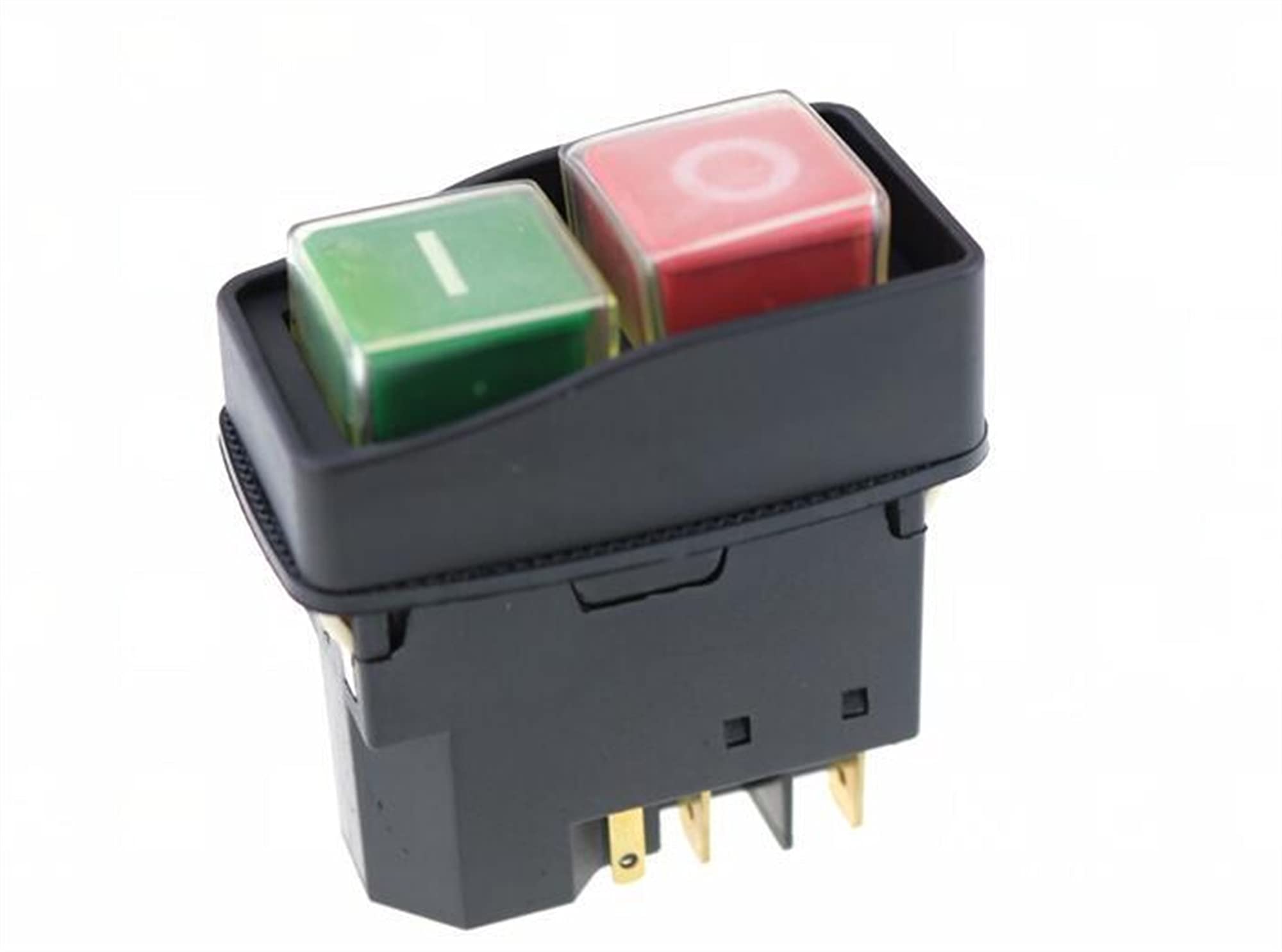 Interruttore elettromagnetico 5 pin On Off pulsante rosso/verde Interruttore di accensione arresto di emergenza 12A 230V interruttore elettronico