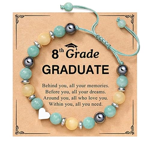 Love Bracele T - Pulsera tejida a mano ajustable para regalo de temporada de graduación, pulsera para parejas, piedra natal de febrero, talla única, Vidrio, Sin gemas