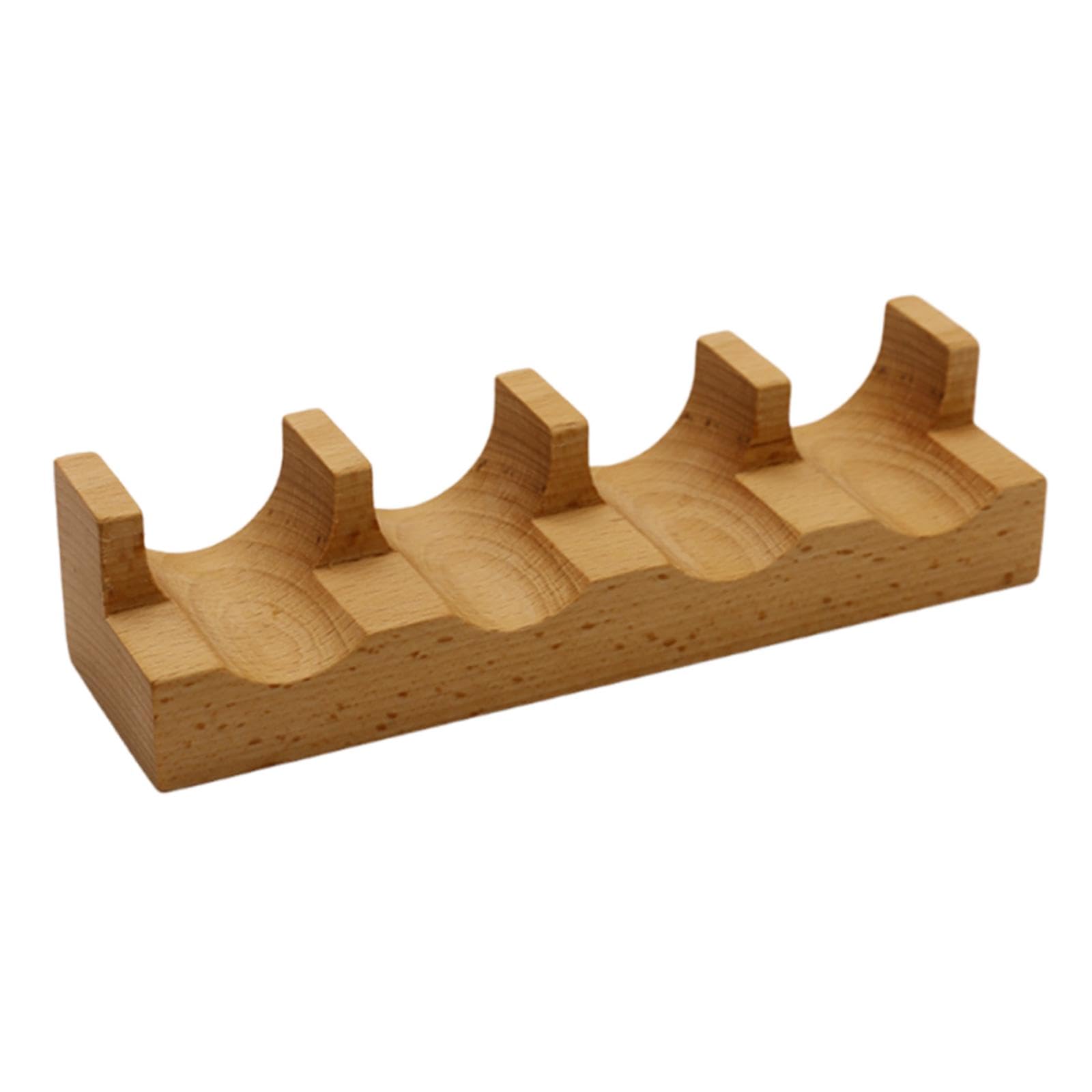 Wooden Sushi Taco Holder Rack Wood Tableware Tray Plate Boat Sushi Hand Roll Stand Taco Shell Stand for Kitchen Presentation , 4 Slots