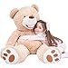 IKASA Giant Teddybär mit großen Fußabdrücken Weiches Plüschspielzeug Stofftiere Groß Bär Riesen Kuscheltier Riesige Plüschtier Jumbo Stofftier Geschenk für Kinder (Braun, 100cm)