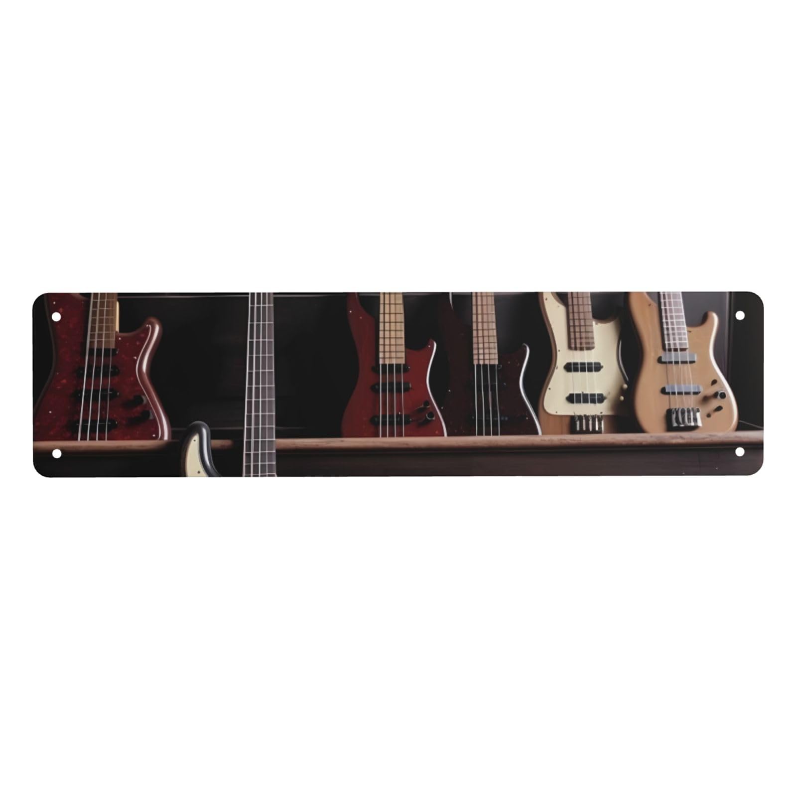 Vintage Metal Tin Signs Retro Garage Signs Stylish Wall Art Plaques for Home Decor Unique Poster 4x16 Inch Guitar Bass Music Musical Instruments Metal Sign Outdoor Wall Decorations Gifts
