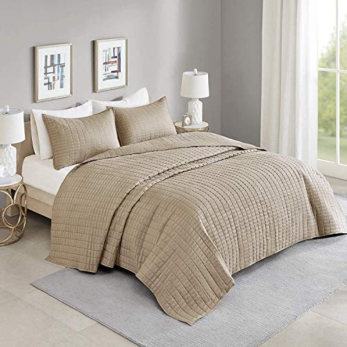 Comfort Spaces Kienna Quilt Coverlet Bedspread Ultra Soft Hypoallergenic All Season Lightweight Filling