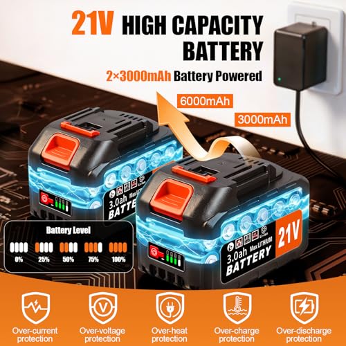 Image of Cordless Portable Washer, Battery Operated Washer with 6-in-1 Nozzle, Handheld Car Washer with Foam Pot, Lightweight Outdoor Washer for Car /Home /Garden Cleaning
