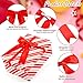 Riceshoot 24 Pcs Satin Ribbon Bows 5x7'' Self Adhesive Satin Bows for Gift Wrapping Premade Ribbon with Double Sided Tape for Crafts Wedding Christmas Birthday Gift Wrap(Red,1.57 Inch Wide)