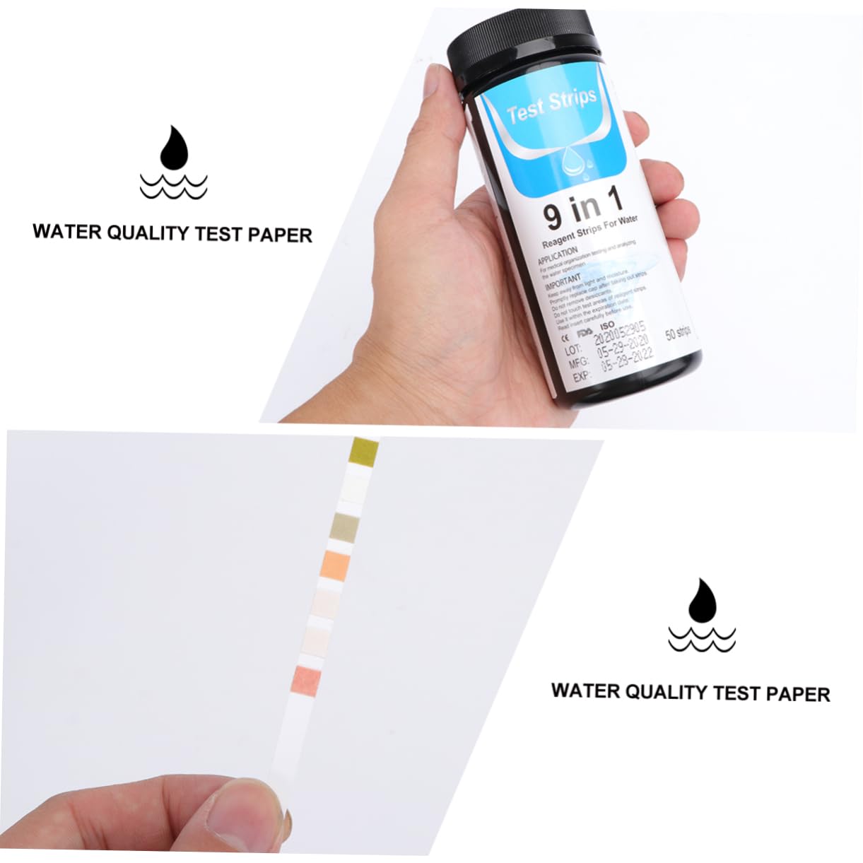 150pezzi Strisce Test Per Kit Di Test Per Ph Durezza e Qualità Per Acquari Piscine Potabile Facile Da Usare Con Istruzioni Chiare