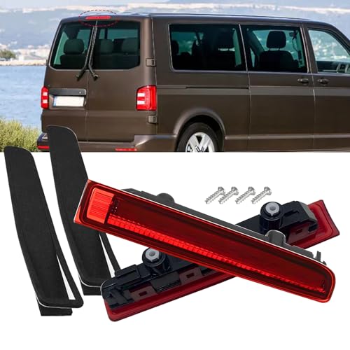 Gotrain T5 T6 Transporter Dritte Bremslicht LED links & rechts High Level Bremslicht Ersatz, rote Linse kompatibel mit VW T5 2003-2015, T6 2015-2024