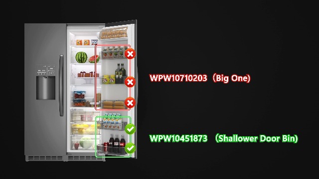 Amazon.com: [2 PACK] UPGRADED WPW10451873 Refrigerator Door Bin