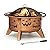 Sunjoy Fire Pit 30 in. Outdoor Wood-Burning Fire Pit, Patio Jack-o-Lantern Motif Round Steel Firepit Large Fire Pits for Outside with Spark Screen and Poker